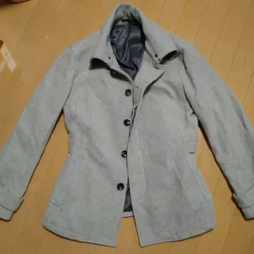 토네이도 마트 그레이 백 슬릿 울 피 코트