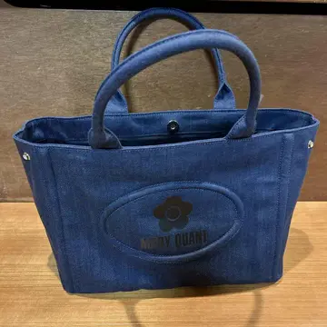 MARY QUANT 데님 핸드백 네이비