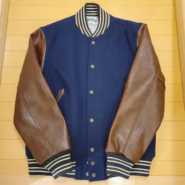 [ 새상품급 ] HOUSTON 휴스턴 헤비 멜트 바시티 자켓 네이비