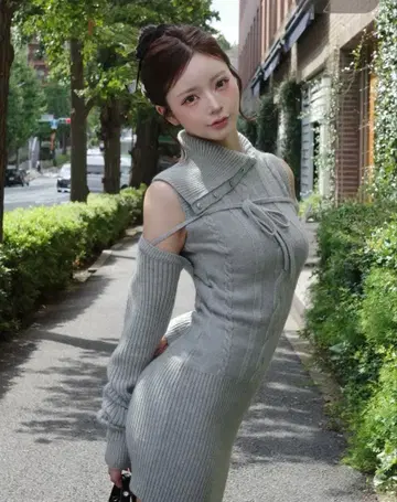 Darich 그레이 니트 원피스 FL 사이즈