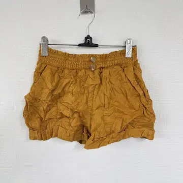 숏팬츠 [ F ] 머스타드 프릴 심플 무지 귀여운