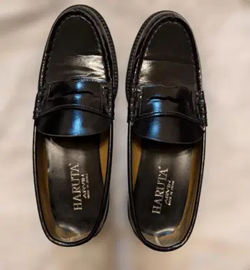 HARUTA 블랙 남성용 로퍼 26.5cm 3E