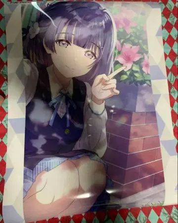 학마스 하타야 미스즈 CD 애니메이트 특전 A3 클리어 포스터