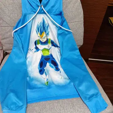 베지터 프린트 후드 부착 후드티