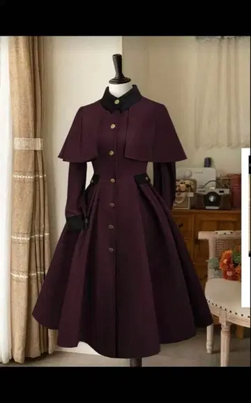 [ 즉시 구매 가능 ] 케이프 포함 롱 코트 / 원피스 / XL 사이즈