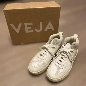 VEJA 베가 가죽 하이컷 스니커즈 흰색 화이트