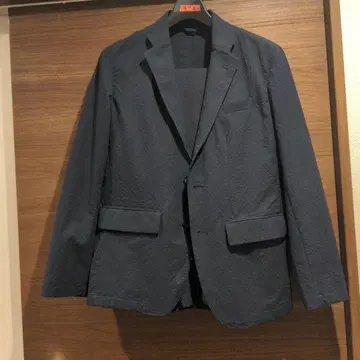 네이비 비즈니스 자켓과 슬랙스 세트