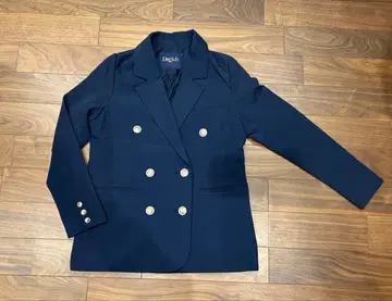 네이비 더블 브레스트 테일러드 자켓