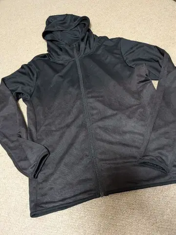 블랙 풀 집업 후드 부착 후드티 L 사이즈