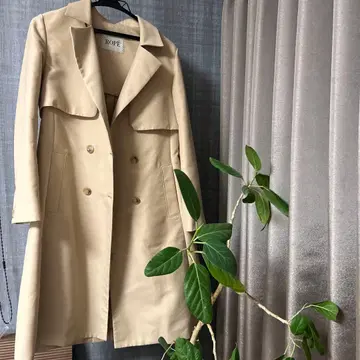 ROPE 베이지 더블 브레스트 트렌치코트
