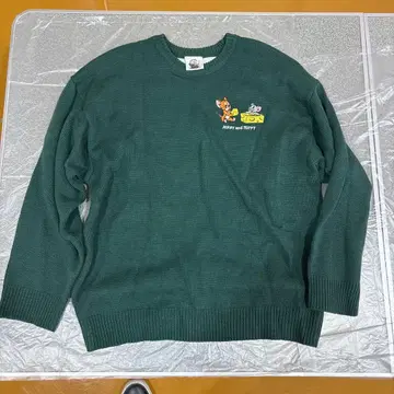 톰과 제리 빅 실루엣 긴팔 니트 스웨터 트레이닝복