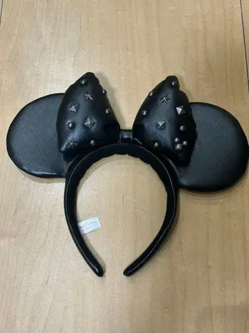 스터드 장식 미니 머리띠 가죽