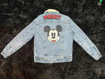 Levis 미키마우스 데님 자켓 보아 옷깃
