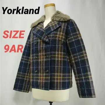 Yorkland 요크랜드 피 코트 퀼팅 체크 여성용