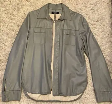 마르코탈리아페리 양가죽 그레이 가죽 자켓 2 포켓