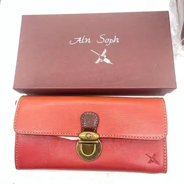B2556 색바램 있음 Ain Soph 접이식 지갑 레드