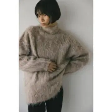 헤어리 컬 하이넥 니트 / 스타일믹서 (STYLEMIXER)