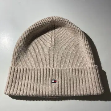 타미힐피거 베이지 니트 모자 OS