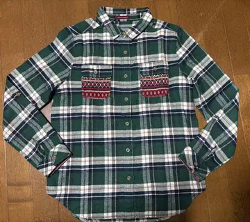 어반 리서치 체크 셔츠 그린