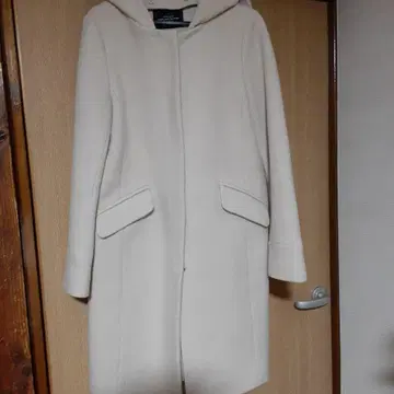 UNITED ARROWS 후드 부착 롱 코트 38 아이보리