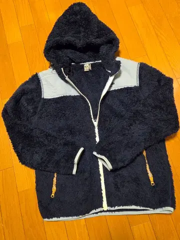 [ CHUMS ] 참스 후드 부착 보아 플리스 점퍼 M 네이비 계열