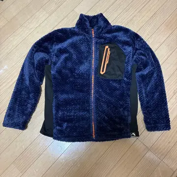 기무라 타쿠야 착용 워크맨 플리스 자켓 네이비 오렌지 악센트