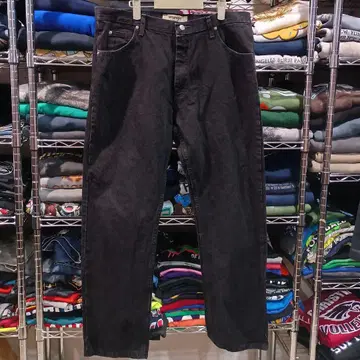 USA 구제 의류 랭글러 authentics 블랙 데님 팬츠 W38