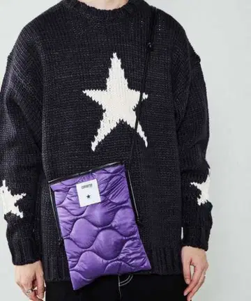 Converse 퀼팅 숄더백 퍼플