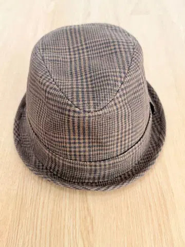 뉴욕 햇 체크 무늬 린넨 볼러 햇 L 사이즈