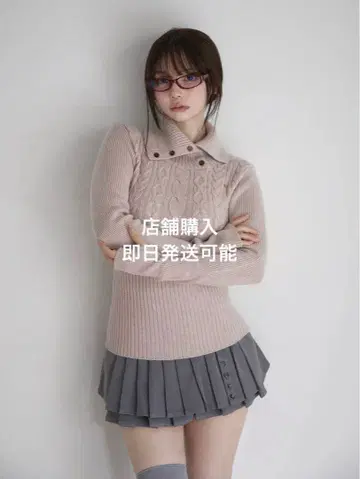 andmary Roxy 터틀 니트 탑