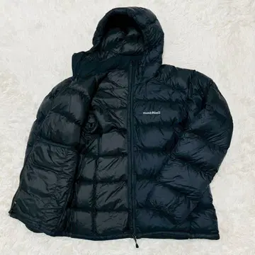 몽벨 라이트 알파인 다운 후드티 L 블랙 남성용 방한 등산