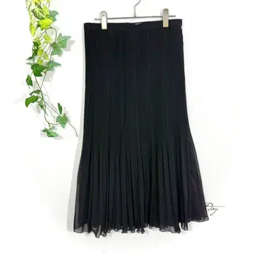 카츠라 유미 플리츠 스커트 롱 블랙 사이즈 13 포멀 관혼상제