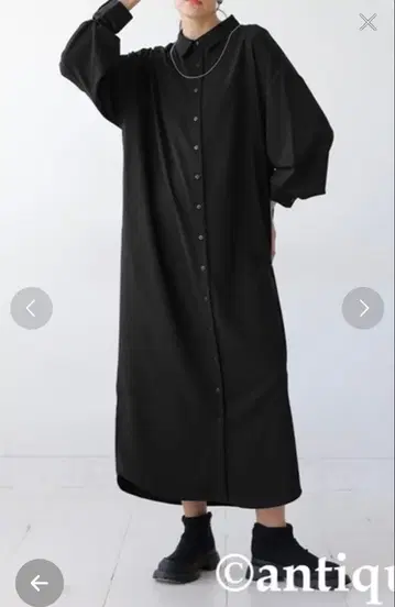 안티카 드레이프감 원단 셔츠 원피스