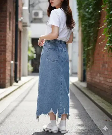 자라 원 워시 타이트 스커트 데미지 컷오프 포켓 슬릿