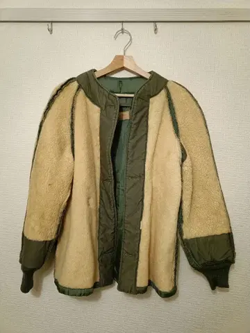 밀리터리 자켓 올리브 그린 베이지 재구축 디자인 하나뿐인 M