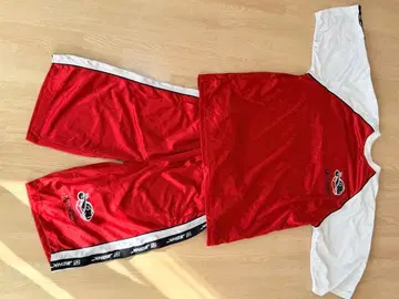 SCHOOL OF HARD KNOCKS 셋업 L 사이즈 빨간색/화이트