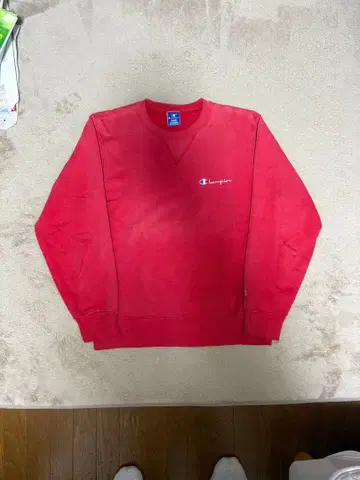 80s~90s 챔피언 맨투맨 빨간색 페이드