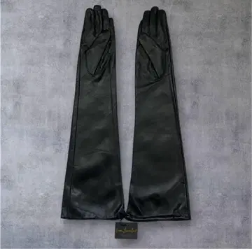 Jennifer Italy 이탈리아 가죽 롱 그로브 블랙