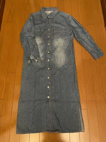 데님 셔츠 원피스 긴팔