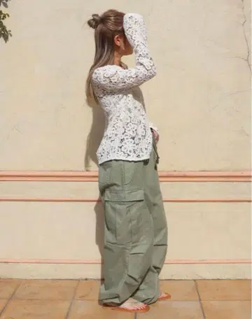 카고 팬츠 올리브 그린