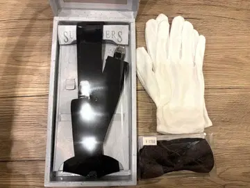 [ 당일 발송 ] 신랑 잡화 세트 서스펜더 흰 장갑 나비 넥타이 웨딩