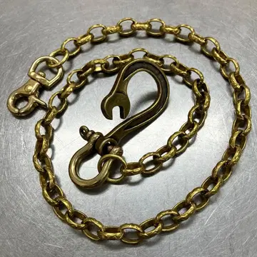 놋쇠 지갑 체인 약 56cm 조각 아즈키 체인 렌치 후크