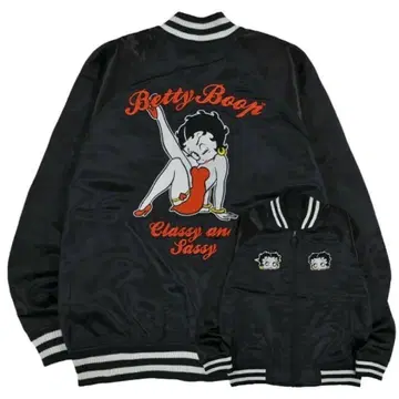 택 포함 새상품! Betty Boop 스카잔 블랙 LL