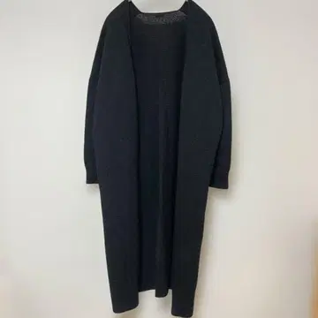 뮤즈 두지엠 클라세 린넨 실크 롱 가디건 겉옷 블랙