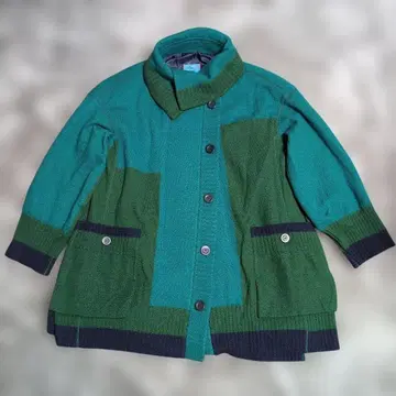 그린 계열 니트 자켓 ann 마츠오 인터내셔널