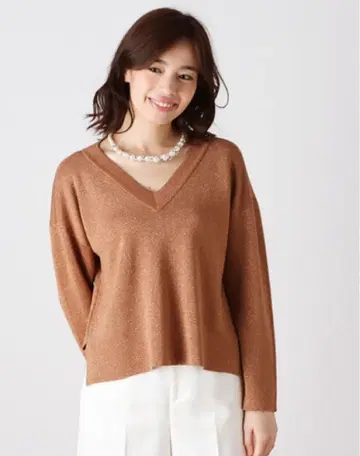 ANAYI 라메 카멜 니트 38호