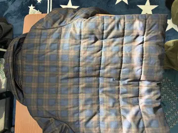 새상품급 R U JEANS 체크 무늬 보아 코트 큰 사이즈 23호