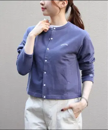 택 포함 새상품 ORCIVAL 크루넥 코튼 쭈리 긴팔 가디건