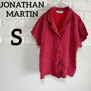 [ JONATHAN MARTIN ] S 반팔 셔츠 빨간색 스트라이프