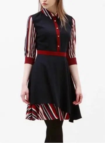 LOVELLESS 네이비 스트라이프 원피스 34 사이즈